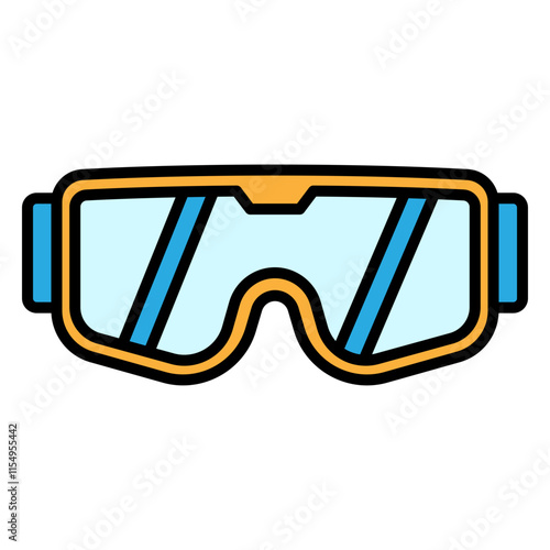 Illustration of Ski Goggle Filled Icon Design