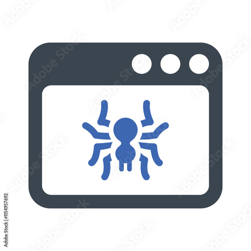 Webpage bug infected icon