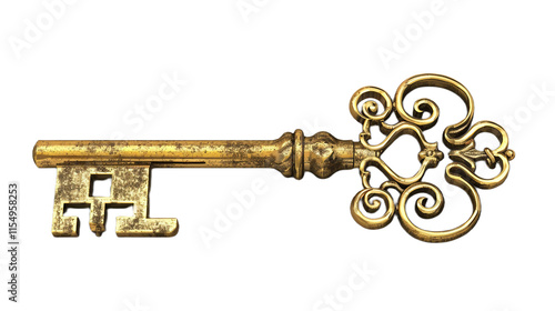 Wallpaper Mural Elegant Gold Key on transparent background PNG. Torontodigital.ca