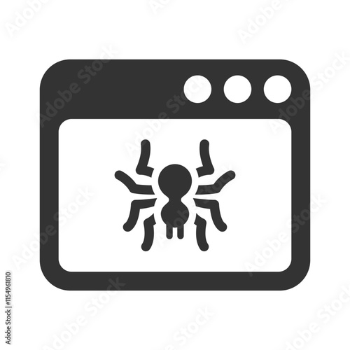 Webpage bug infected icon