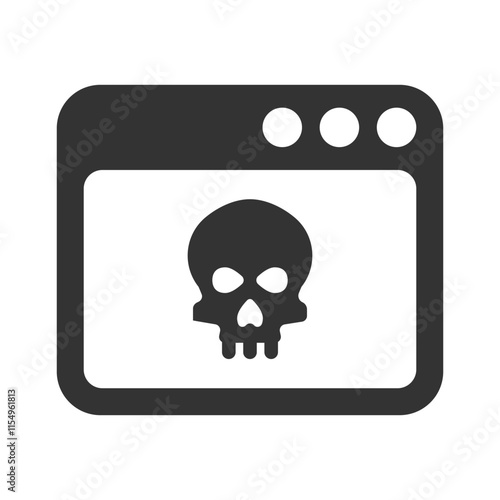 Webpage virus infected icon