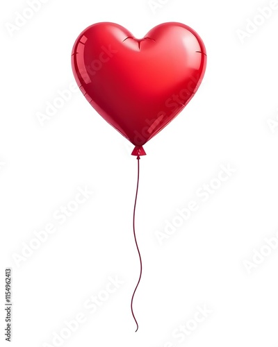 illustration vectorielle d'un ballon en forme de coeur qui flotte dans les airs