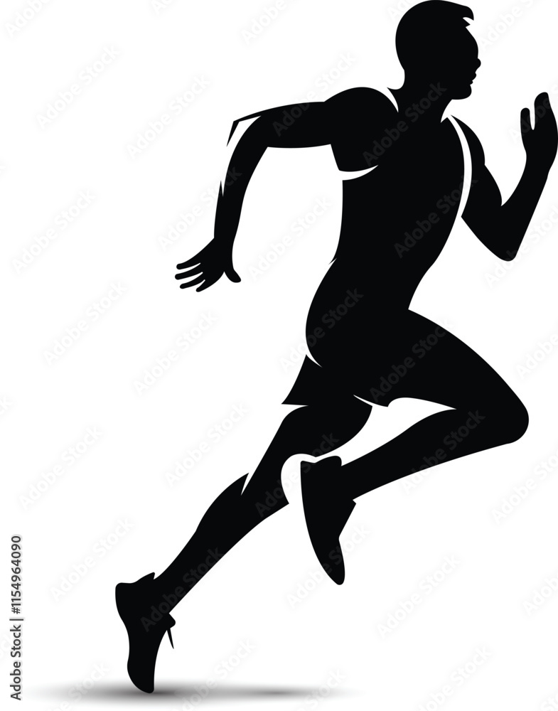 running man silhouette, jogging, run logo vector, Marathon logo template, running club, Flat runner athlete for fitness or athlete sports race health logo running man silhouette, jogging, run logo vector, Marathon logo template, running club, Flat runner athlete for fitness or athlete sports race health logo