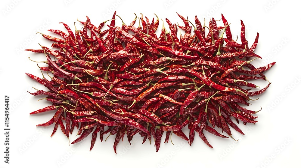 Naklejka premium Red hot pepper rendering on white background
