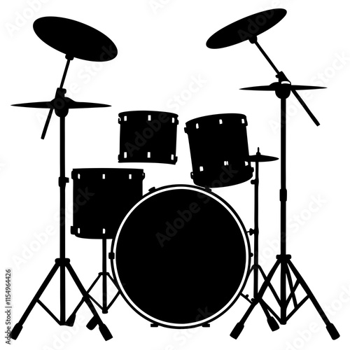 drum kit isolated on white