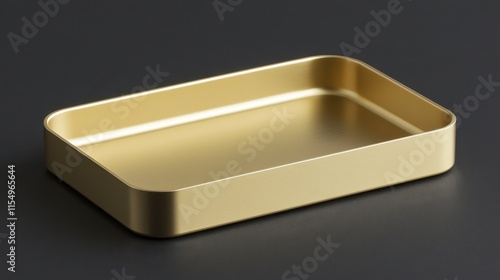 Wallpaper Mural Gold rectangular metal tray on dark background. Torontodigital.ca