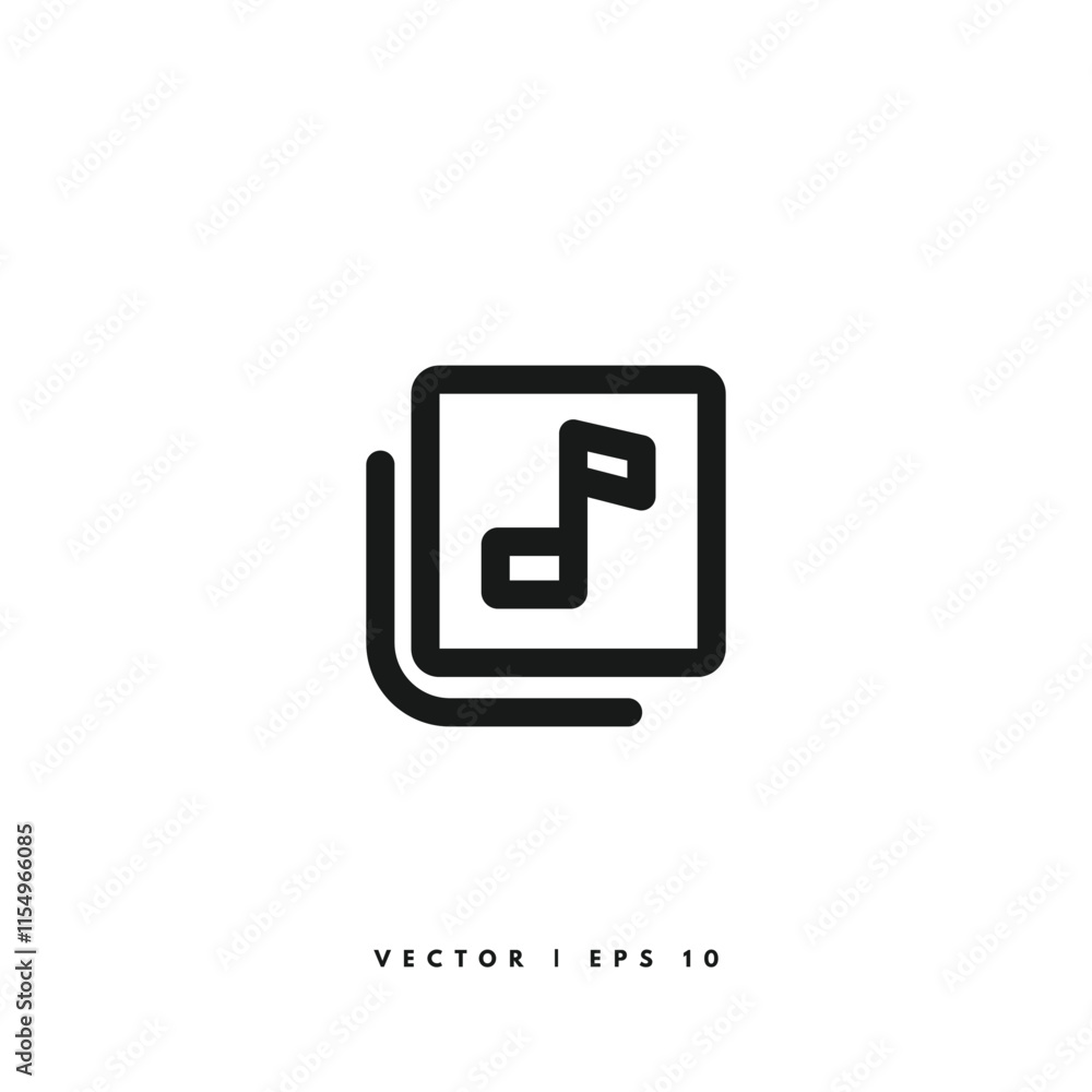 Music Note Icon. Editable Stroke Music Note Icon. Editable Stroke