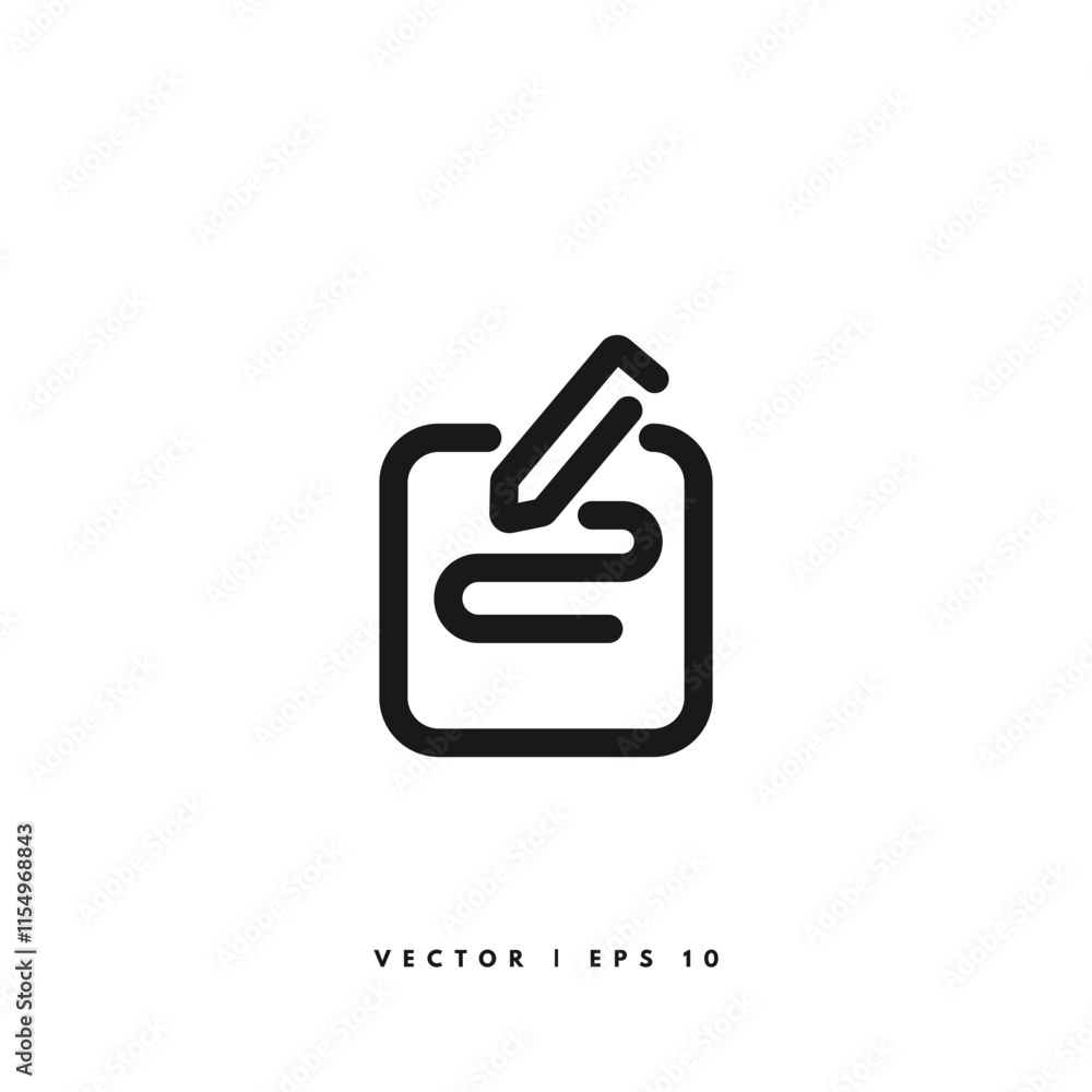 Pencil Draw Icon. Editable Stroke Pencil Draw Icon. Editable Stroke