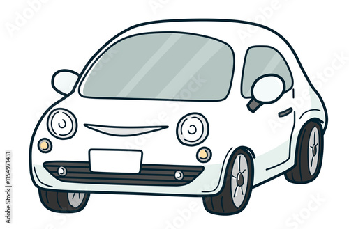 かわいい車（ホワイト）