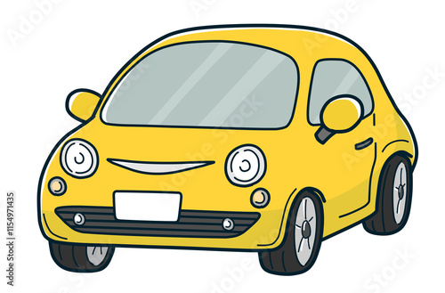 かわいい車（イエロー）