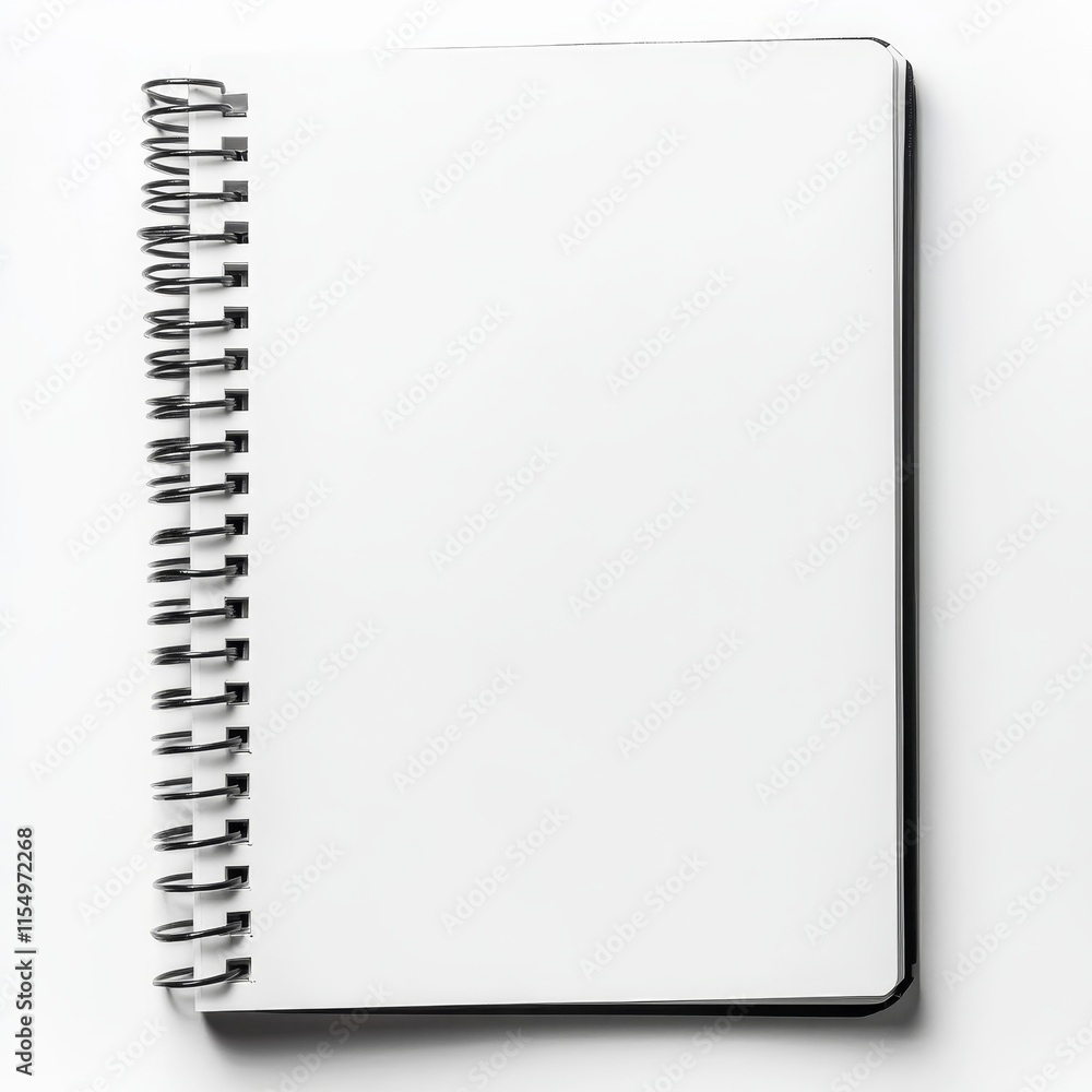 Blank spiral notebook isolated on white. Blank spiral notebook isolated on white.