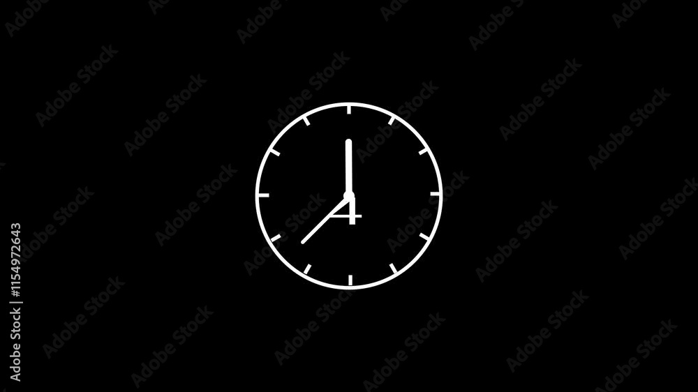 abstract new wall clock animation background abstract new wall clock animation background