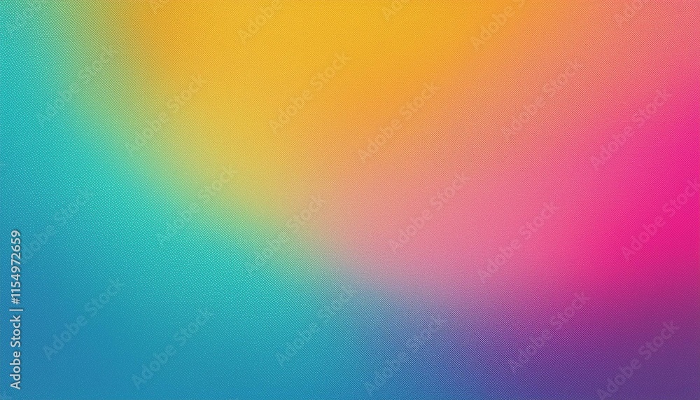 Colorful pink, yellow and turquoise gradient noisy grain background texture. Generated image Colorful pink, yellow and turquoise gradient noisy grain background texture. Generated image
