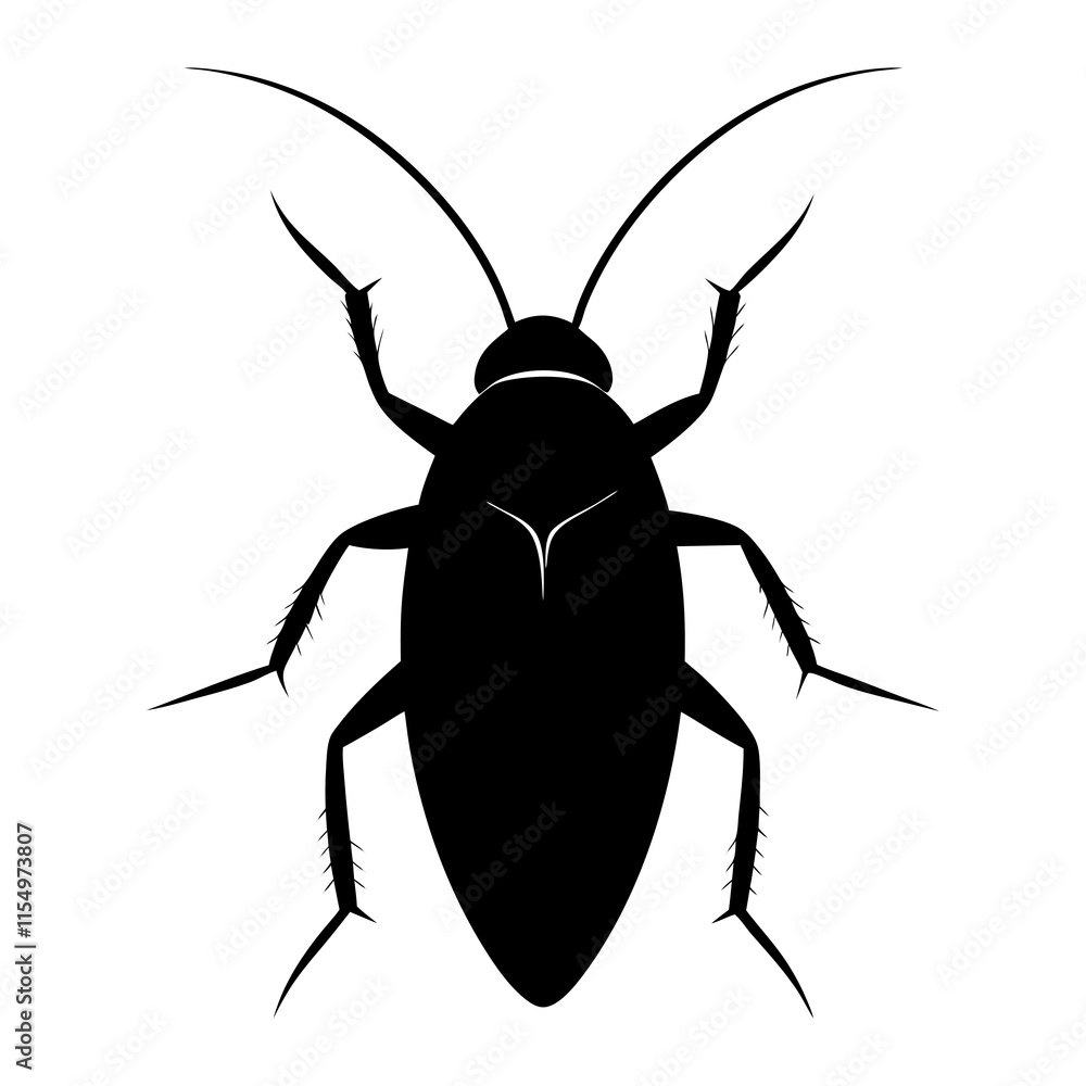 Cockroach Silhouette vector illustration Cockroach Silhouette vector illustration