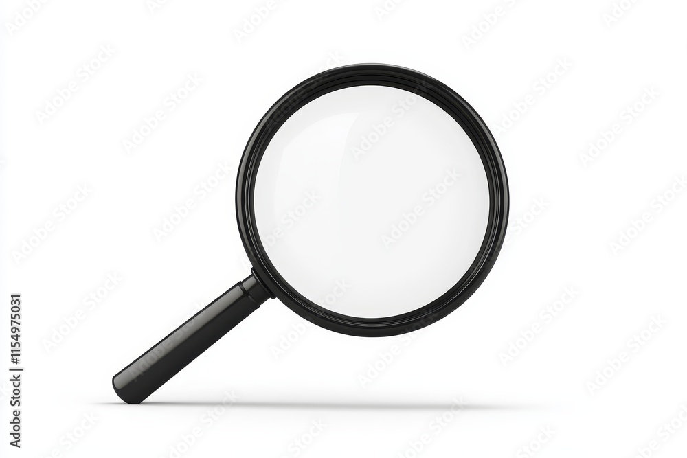Black magnifying glass on white background. (2) Black magnifying glass on white background. (2)