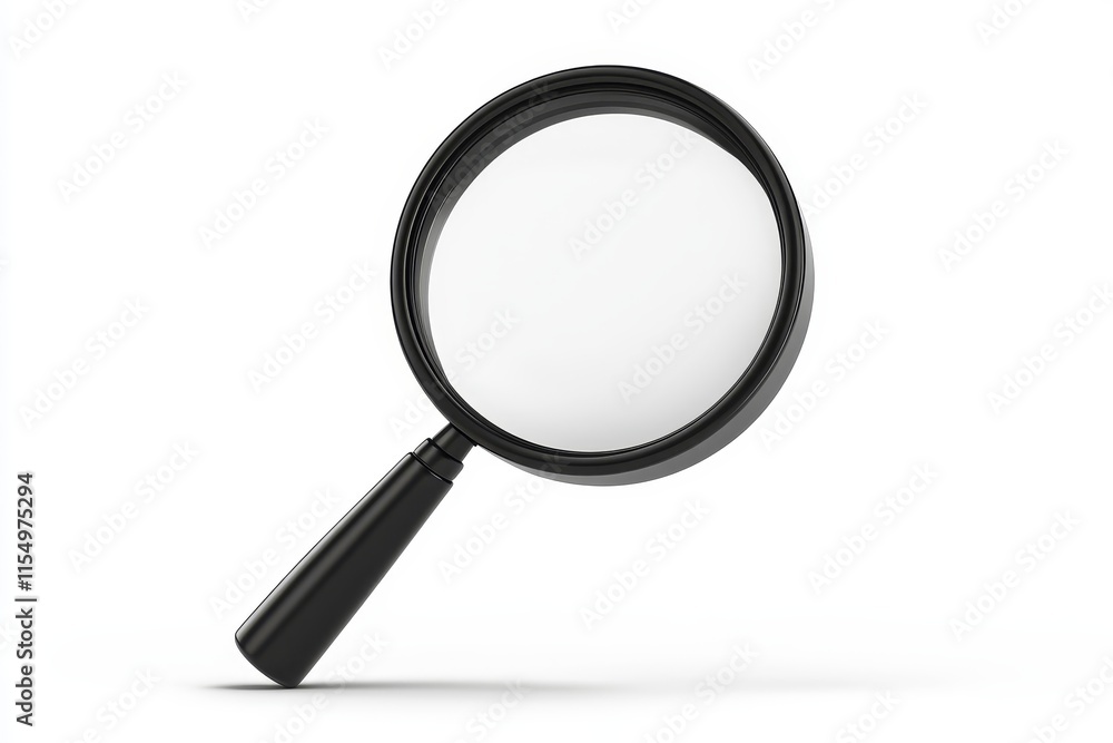 Black magnifying glass isolated on white background. (1) Black magnifying glass isolated on white background. (1)