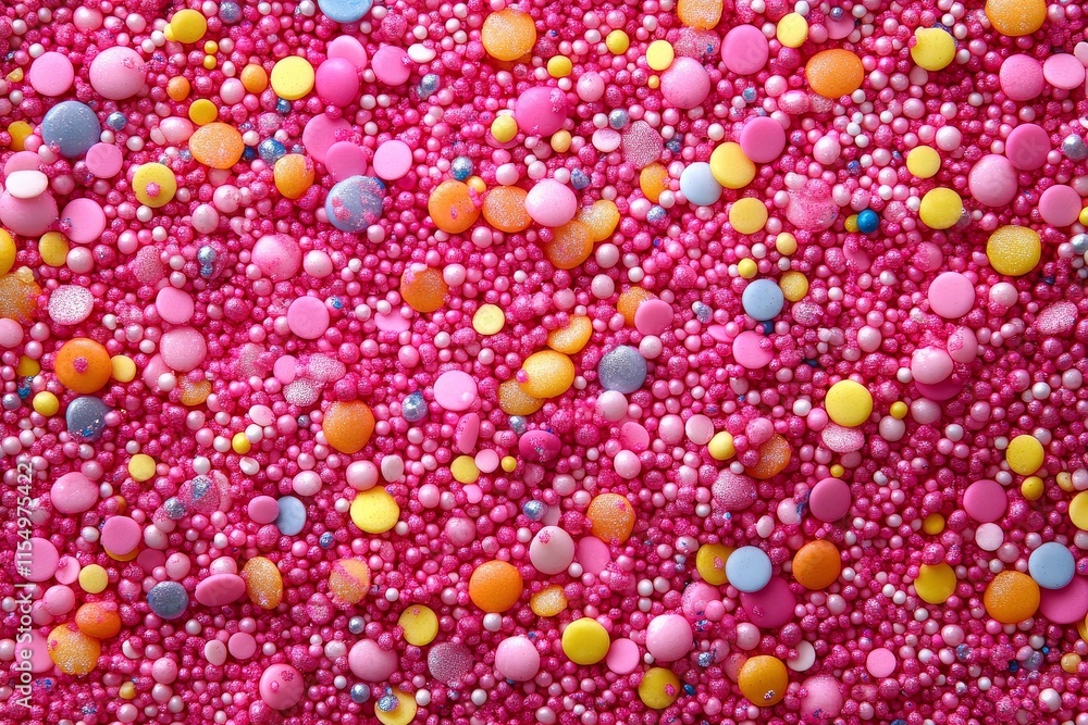 Vibrant pink background filled with colorful sprinkles, creating a playful and enchanting atmosphere for birthday or celebration designs. Vibrant pink background filled with colorful sprinkles, creating a playful and enchanting atmosphere for birthday or celebration designs.
