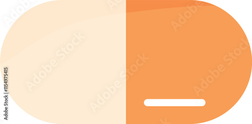 Modern Flat Vector Illustration of a Minimalist Capsule Design