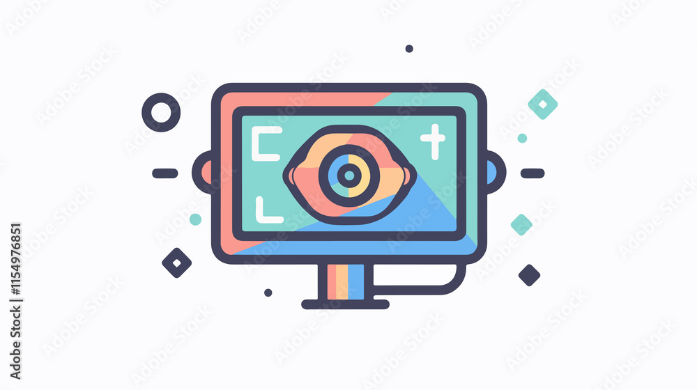 Webcam Line Icon Vector Illustration Webcam Line Icon Vector Illustration