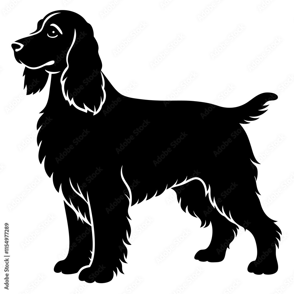 Cocker Spaniel Silhouette vector illustration Cocker Spaniel Silhouette vector illustration