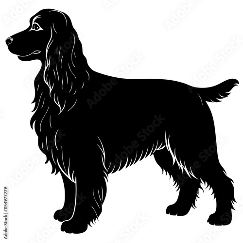 Cocker Spaniel Silhouette vector illustration