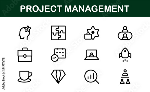 Versatile Project Management Icons - Designed for Task Management, Scheduling, and Team Tools photo