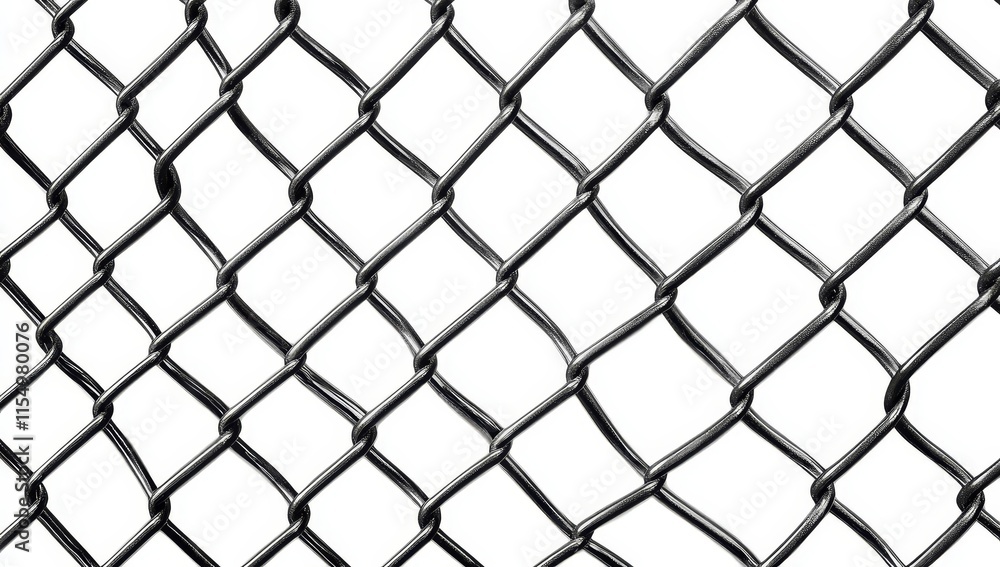 Fototapeta premium Close-up of black chain link fence.