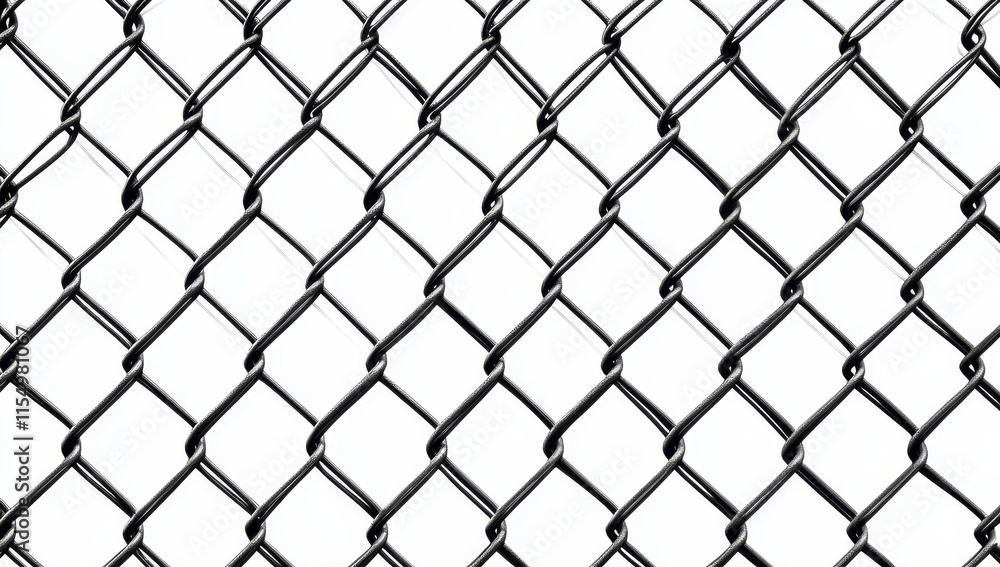 Fototapeta premium Close-up of black chain link fence. (1)
