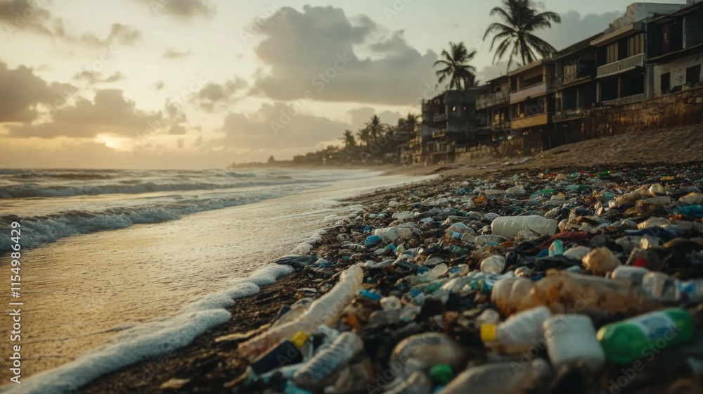 Pollution and Plastic Waste on Coastal Shoreline Pollution and Plastic Waste on Coastal Shoreline