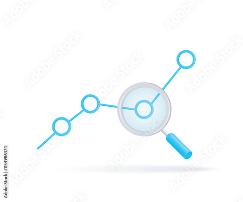 Data statistics searching magnifying glass