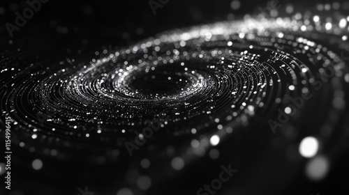 Wallpaper Mural Abstract swirling particles, glittering lights in dark background. Torontodigital.ca