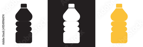 Bottle icon. Vector illustration. isolated on white and black background. EPS 10