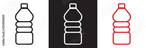 Bottle icon. Vector illustration. isolated on white and black background. EPS 10