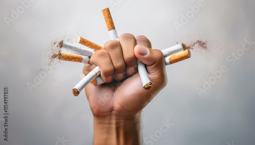 smoking cessation methods, willpower and healthy life resistance photo