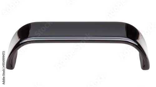 Sleek black handle design studio setting product isolated with transparent background