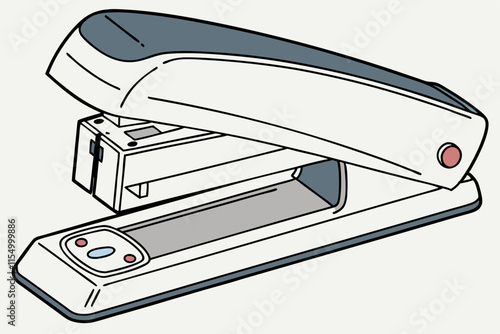 Stapler: A Compact Tool for Binding Pages vector silhouette on a white background