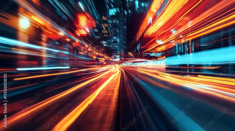 Fast City Lights Streaks Fast City Lights Streaks