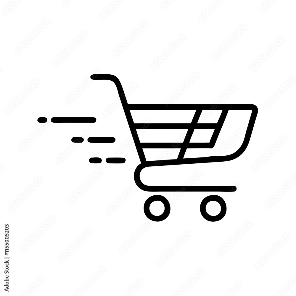 shopping cart icon on black shopping cart icon on black