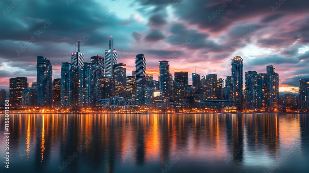 Fototapeta premium Toronto Skyline at Sunset
