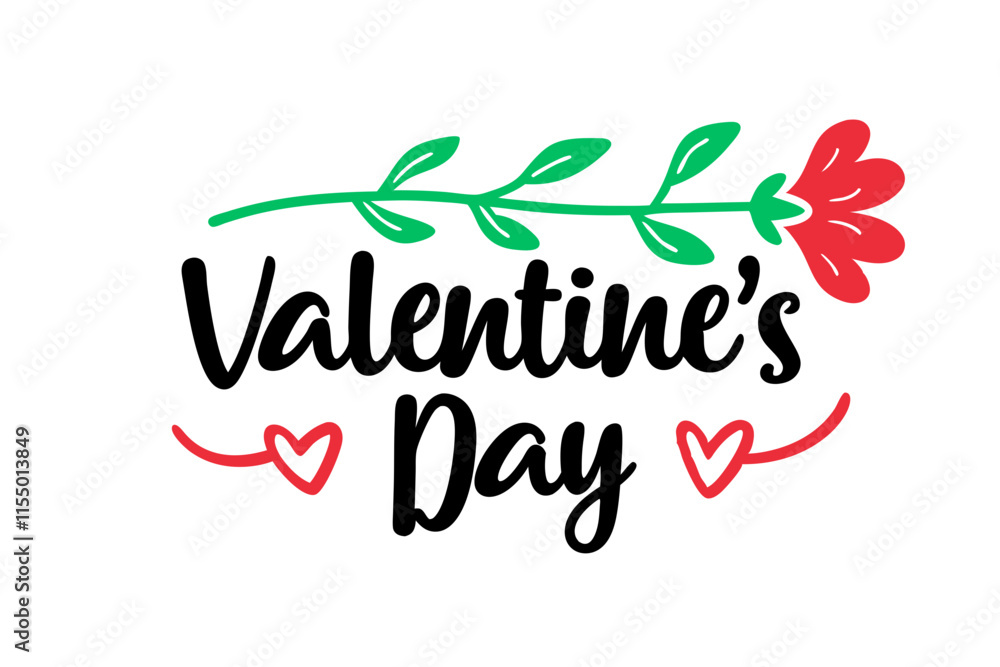 Obraz premium Valentine’s Day Typography Design vector art