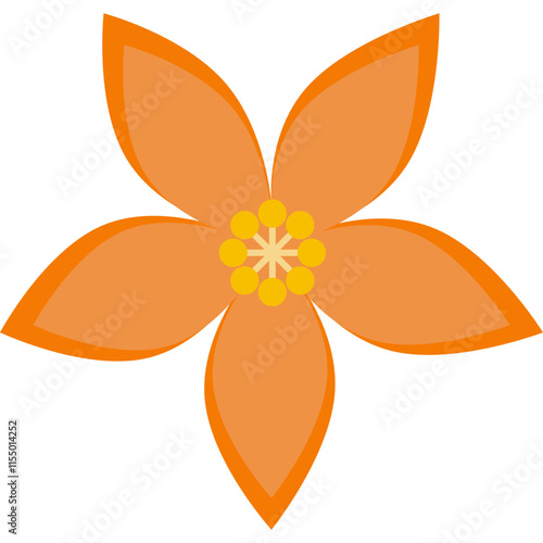 flower with color hand draw style