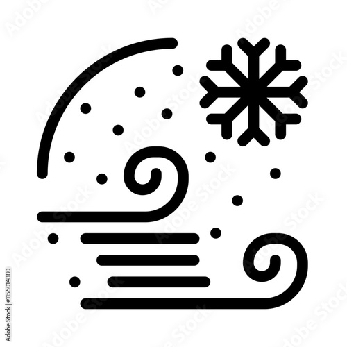 Icon Snowstorm With Style Outline