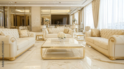 Opulent Living Room Interio...