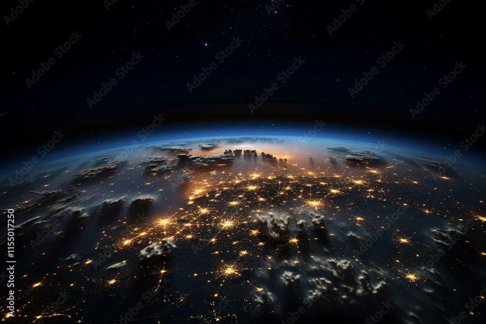 Obraz premium Earth as Viewed from Space: A Breathtaking Panoramic Perspective