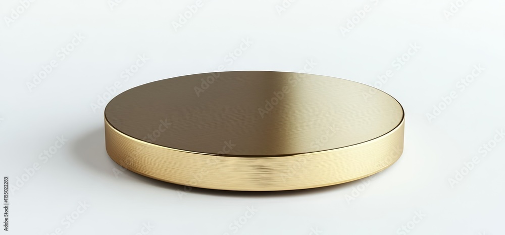 Golden round pedestal, isolated on white background. (1) Golden round pedestal, isolated on white background. (1)