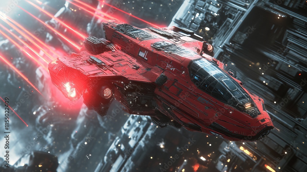 Naklejka premium Laser beam accents