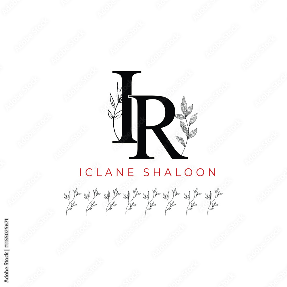 Minimalist IR Monogram with Botanical Illustration.Elegan Initial RI Logo with Floral Element. Wedding logos, hand drawn elegant, delicate and minimalist,black and white vintage logo for beauty shop. Minimalist IR Monogram with Botanical Illustration.Elegan Initial RI Logo with Floral Element. Wedding logos, hand drawn elegant, delicate and minimalist,black and white vintage logo for beauty shop.
