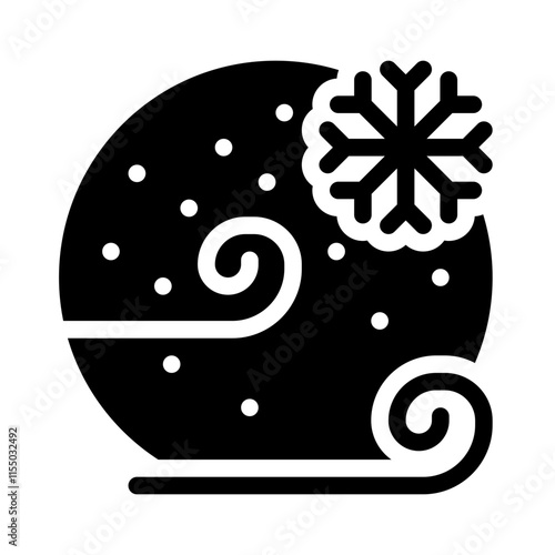Icon Snowstorm With Style Glyph