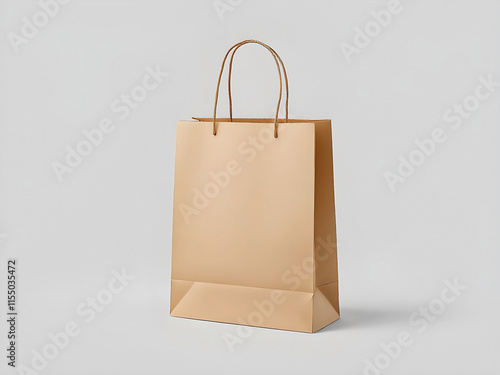 Eco-Friendly Kraft Paper Shopping Bag with Sturdy Handles