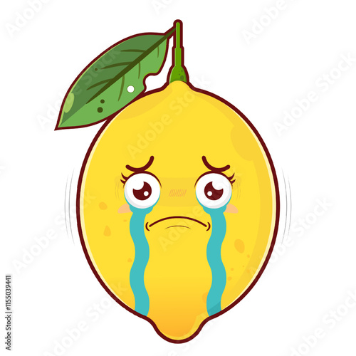 lemon scared face cartoon cute